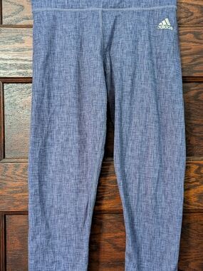 adidas Climalite Blue 3/4 Athleisure Leggings - Women's S